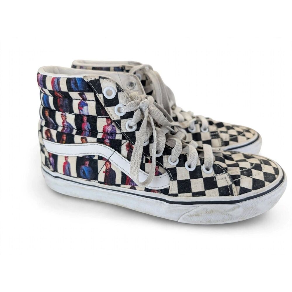 Vans x Stranger Things Sk8-Hi Checkerboard Cast Mens 6.5 Womens 8 Used